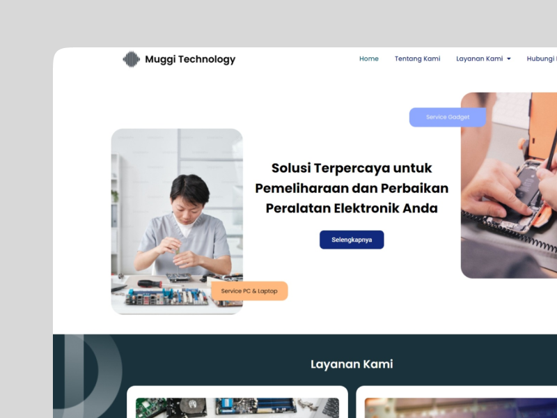 Kerja Sama Pembuatan Web Jasa Service Muggi Technology