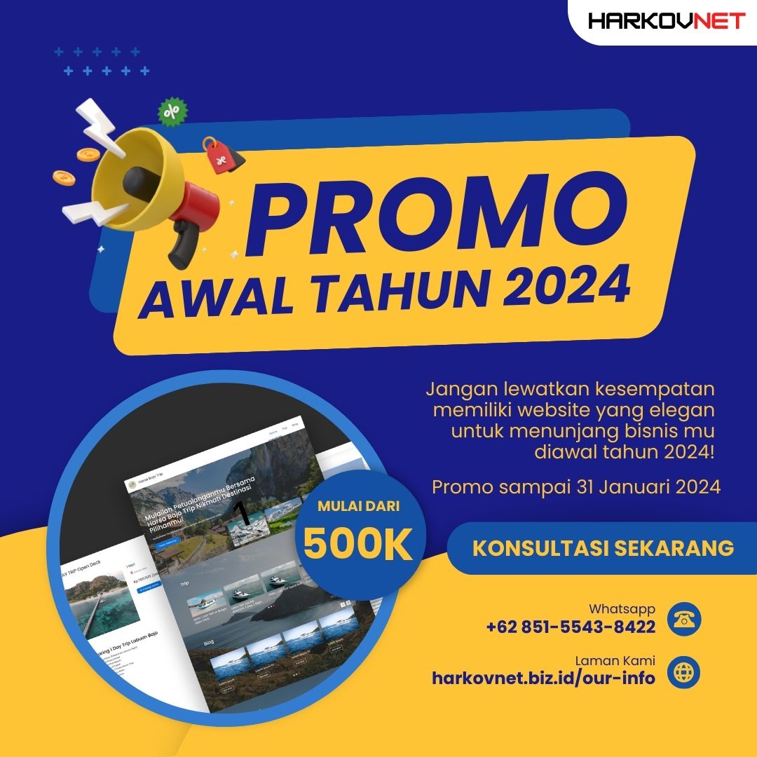 Promo Awal Tahun 2024! Buat Website Hanya 500 Ribuan!