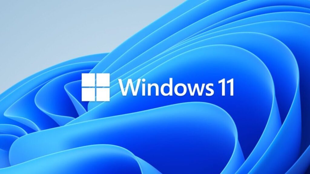 Logo Windows 11 dengan latar belakang biru, menandakan opsi upgrade terbaik setelah Windows 10 EOL 2025